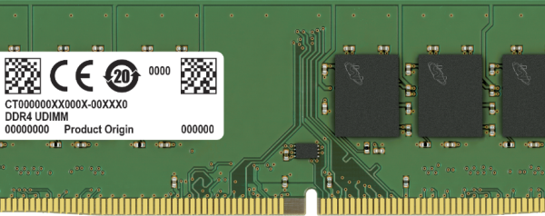 Crucial 4GB DDR4-2666 UDIMM Desktop Ram - Limited Lifetime