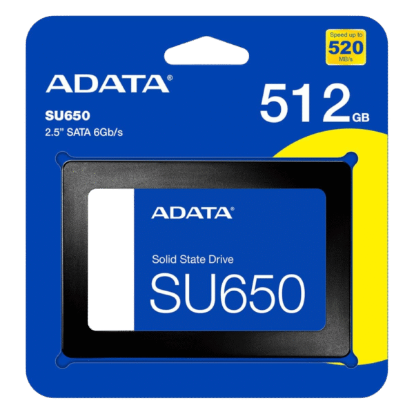 ADATA SU650 512GB SATA SSD ASU650SS-512GT-R - 3 Years Warranty